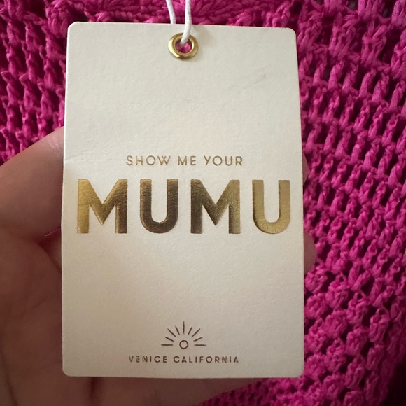 Show Me Your MuMu Pink Knit Swim Coverup - Picture 15 of 16